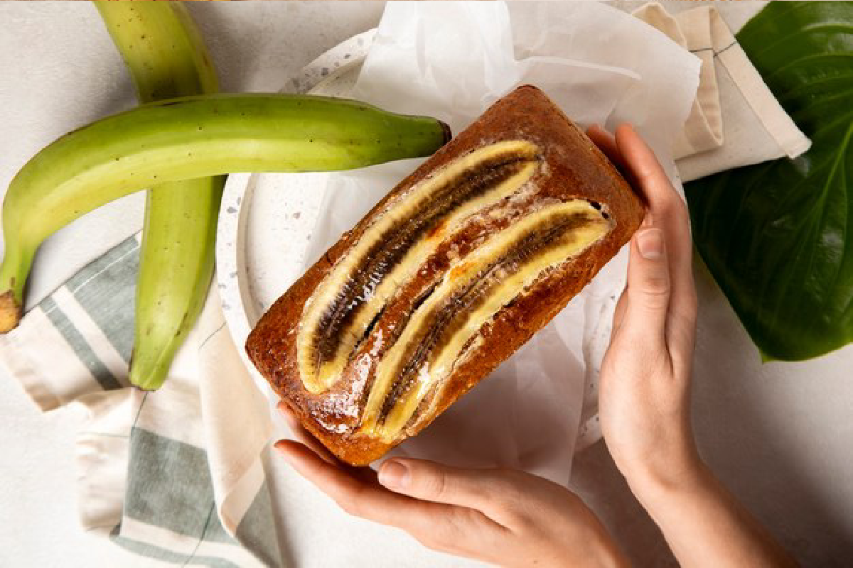 Wrapping technique for preserving banana bread in freezer