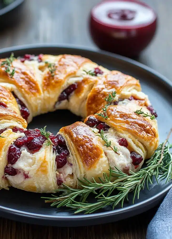 Turkey Cranberry Crescent Ring Recipe - Things Cook