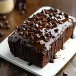 hot fudge brownie bread on a cooling rack