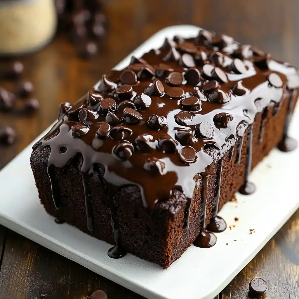 hot fudge brownie bread on a cooling rack