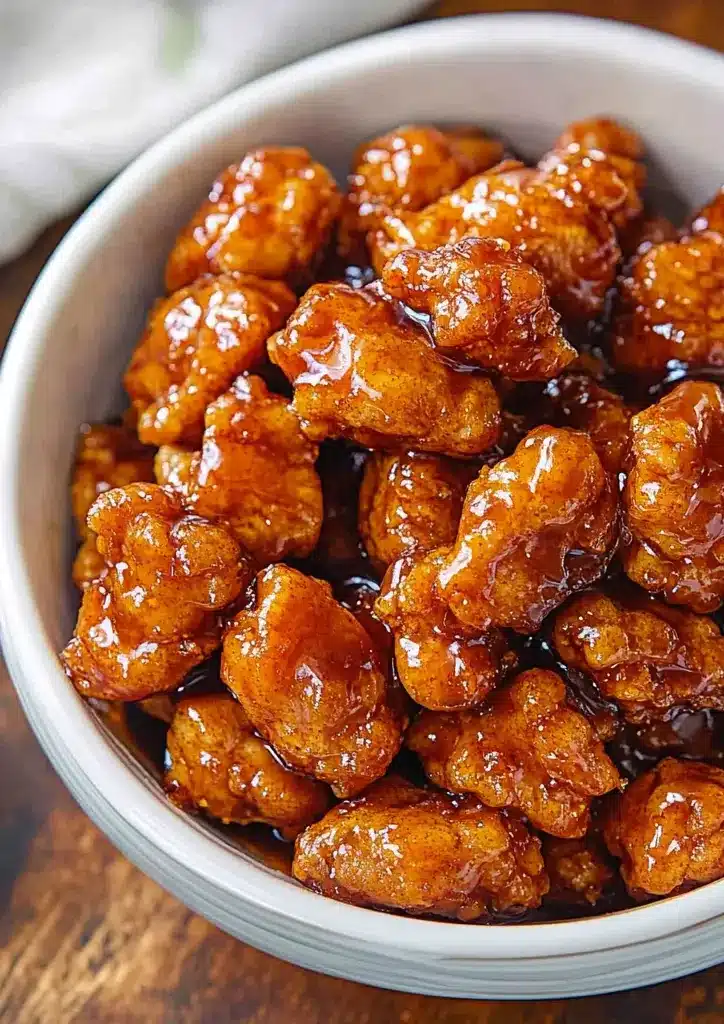 three different bowls filled with orange chicken and rice