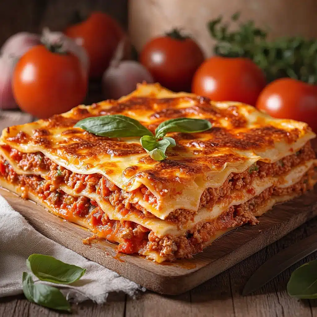 two pictures with the words authentic italian lasagna on them and an image of a plate full of lasagna