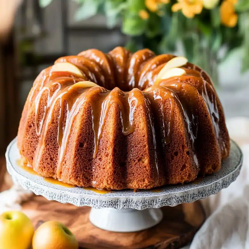 a close up of a piece of cake on a plate with the words, we just apple cake