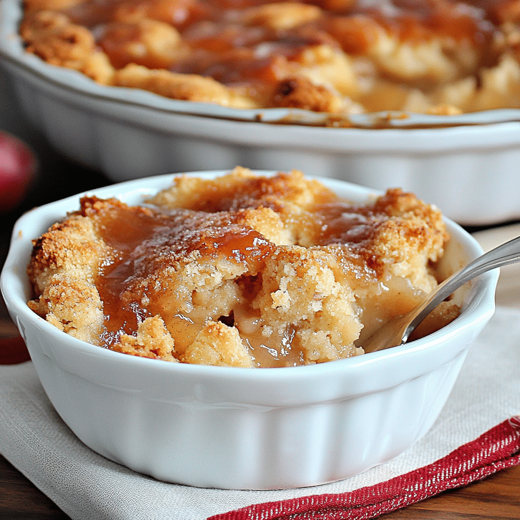 this is an image of a dessert with powdered sugar on top and the words, snickkerdoodle cobbler above it