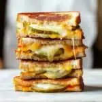 grilled cheese sandwiches stacked on top of each other