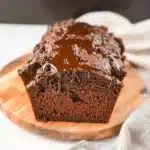 hot fudge brownie bread on a cooling rack