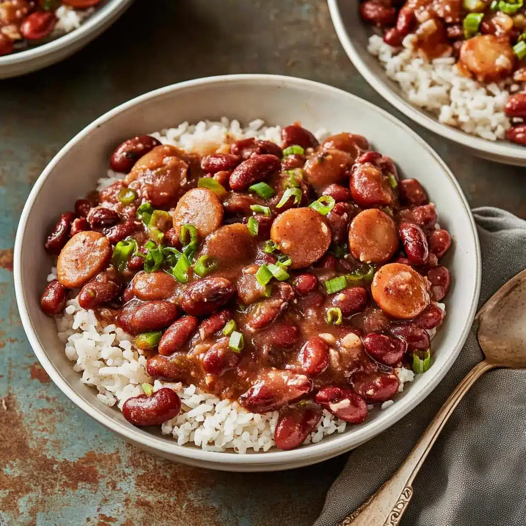two pictures showing different types of beans and rice