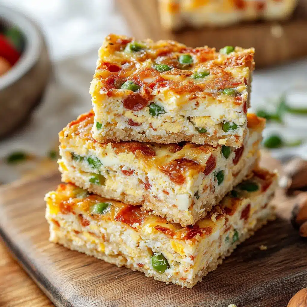 Gooey Cheesy Appetizers: High Protein Cottage Cheese & Egg Breakfast Bars