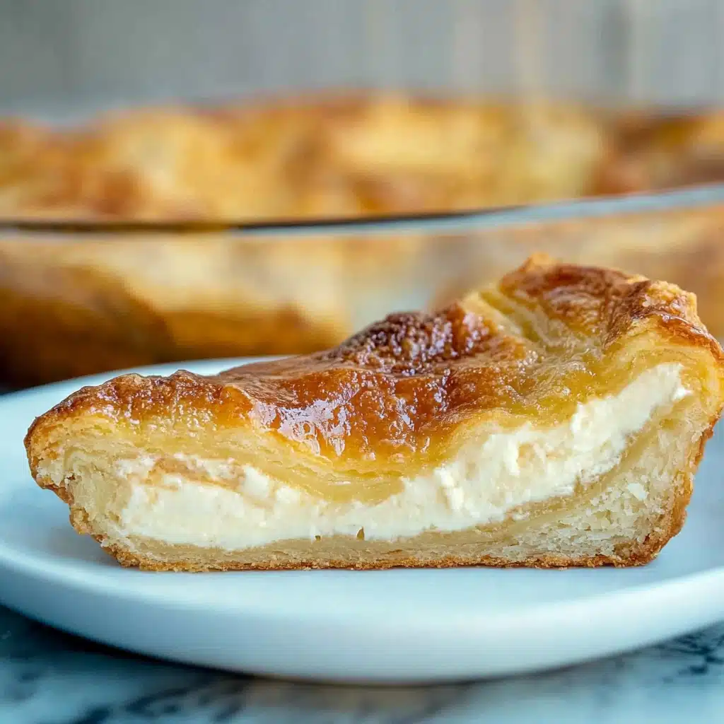 easy cheesecake crescent rolls on a white plate