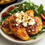 Hot honey, Feta cheese, Chicken breast, Spicy, Easy, Baked