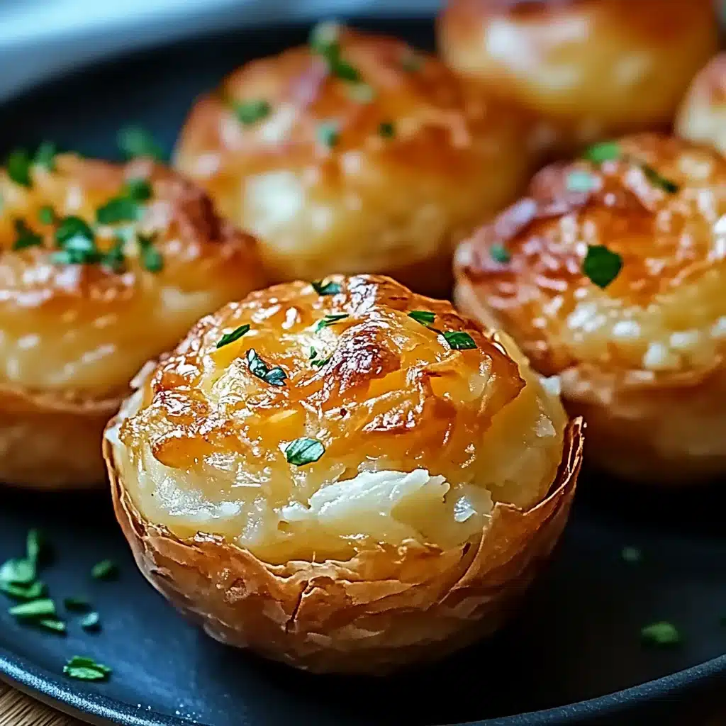 several baked potato cheese puffs stacked on top of each other with the words leftover mashed potato cheese puffs