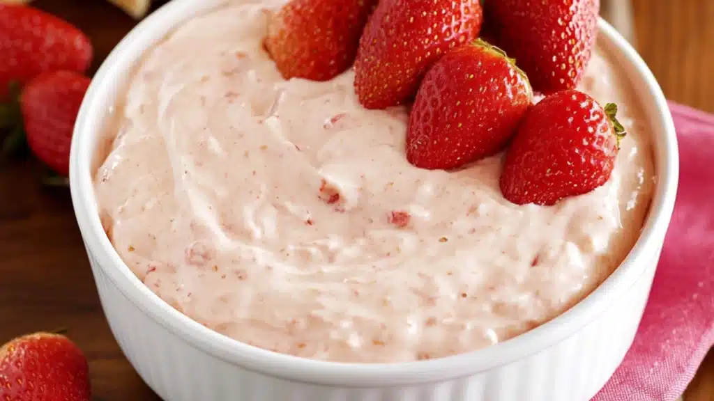 Strawberry cheesecake dip is a creamy, fluffy, no-bake appetizer with all the flavors of cheesecake - in a fraction of the time!