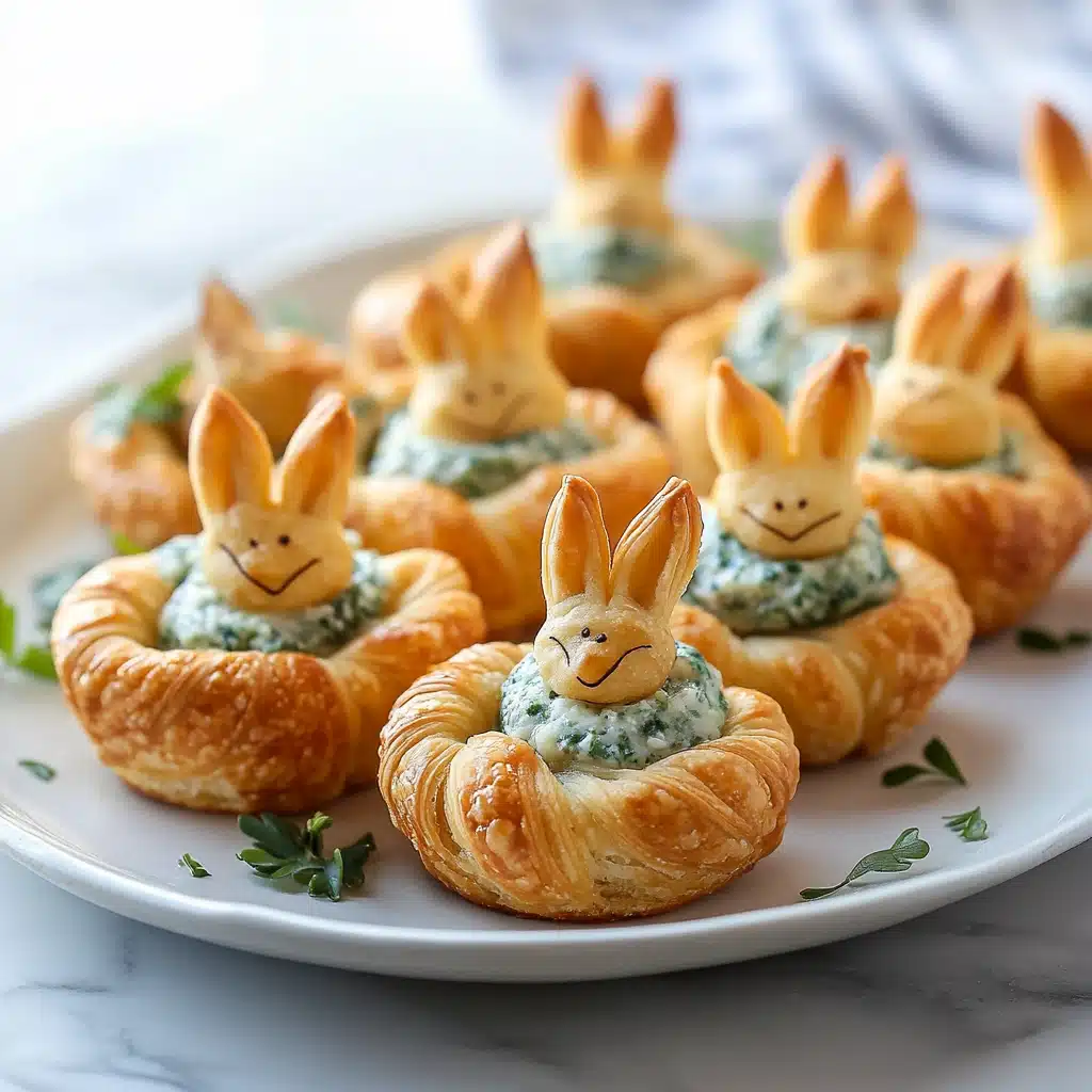 some bunny croissant bites are on a plate
