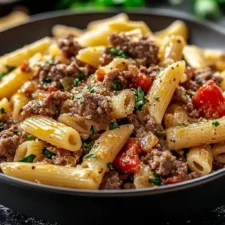 Delicious Garlic Beef Pasta – A Must-Try Slow Cooker Recipe!