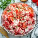 this tomato and garlic salad is so good it's easy to make in the microwave