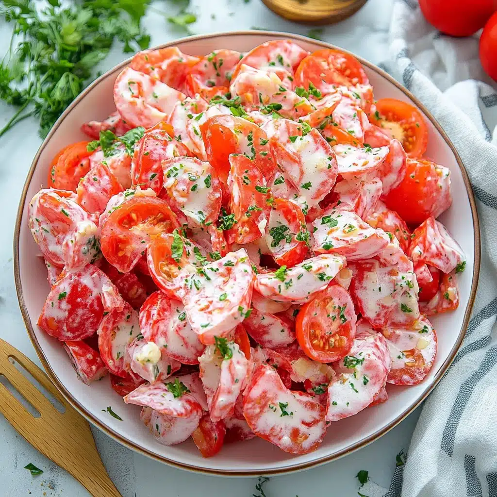 this tomato and garlic salad is so good it's easy to make in the microwave