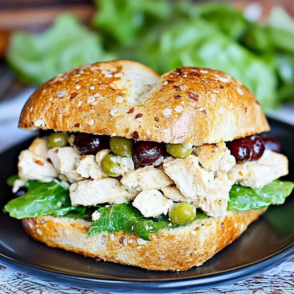 delicious chicken caesar croissant sandwich with lettuce and tomato sauce on it