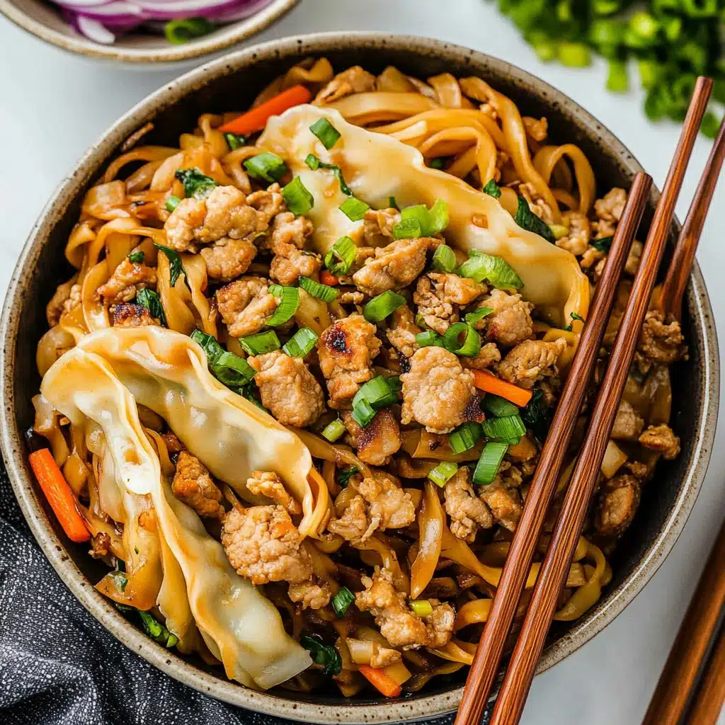 two bowls filled with noodles and topped with sauce, green onions, carrots and shredded meat