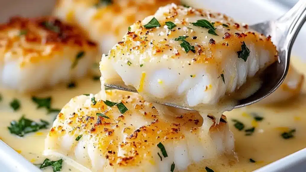 Image for Tasty Baked Cod in Coconut Lemon Cream Sauce