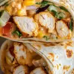 chicken burritos stacked on top of each other with the words chipotle ranch grilled
