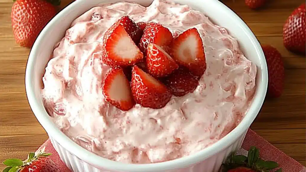Strawberry cheesecake dip is a creamy, fluffy, no-bake appetizer with all the flavors of cheesecake - in a fraction of the time!
