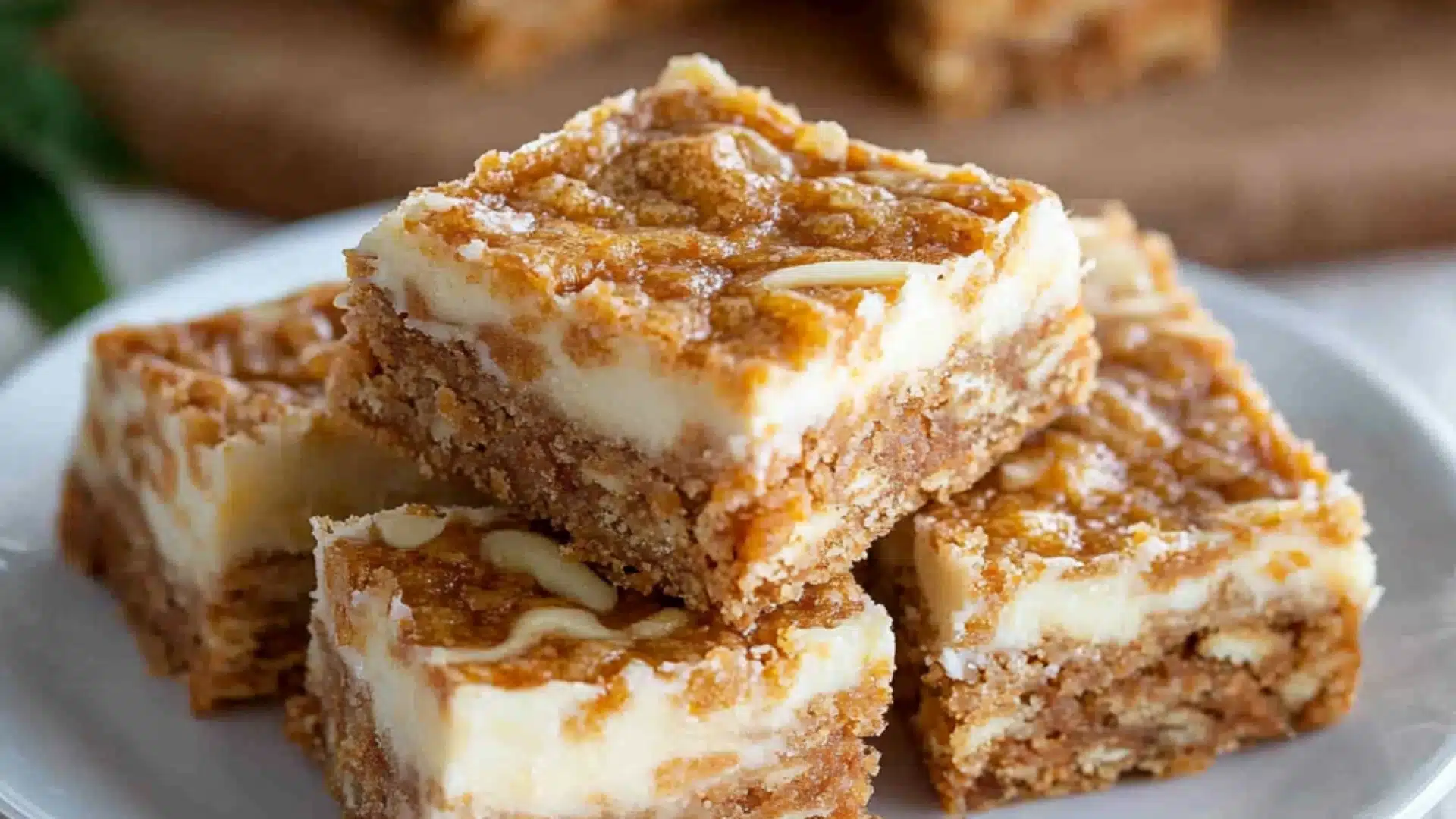 carrot cake bars stacked on top of each other with the words carrot cake bars above them