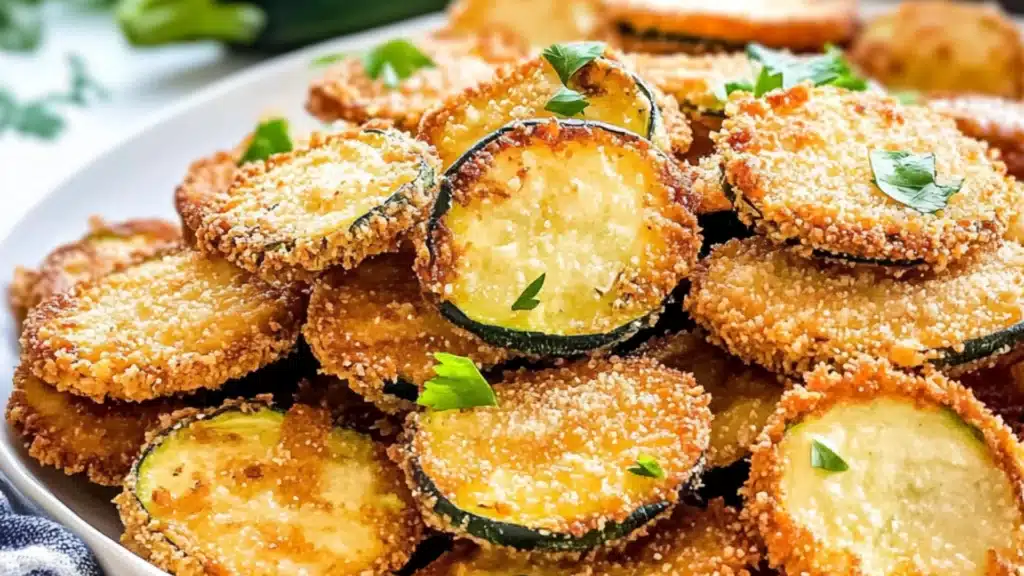 crispy zucchini are a delicious and healthy side dish