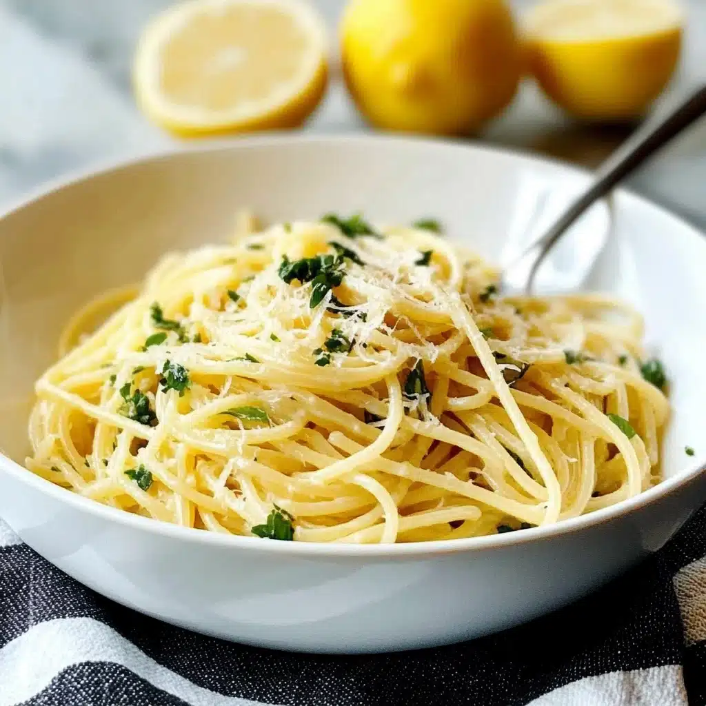 quick and easy garlic lemon pasta recipe that's ready in less than 30 minutes