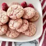 soft and chewy raspberry sugar cookies are the perfect treat for valentine's day