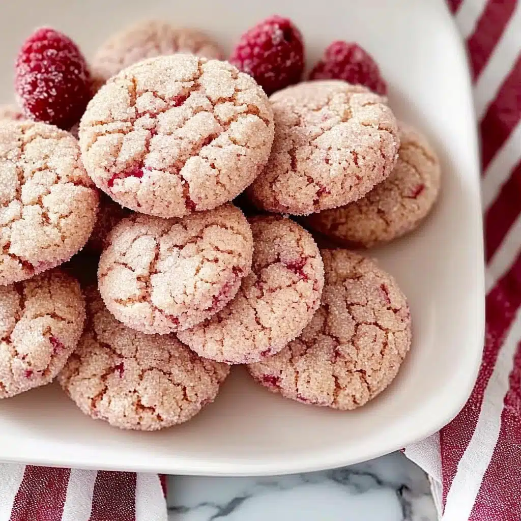 soft and chewy raspberry sugar cookies are the perfect treat for valentine's day
