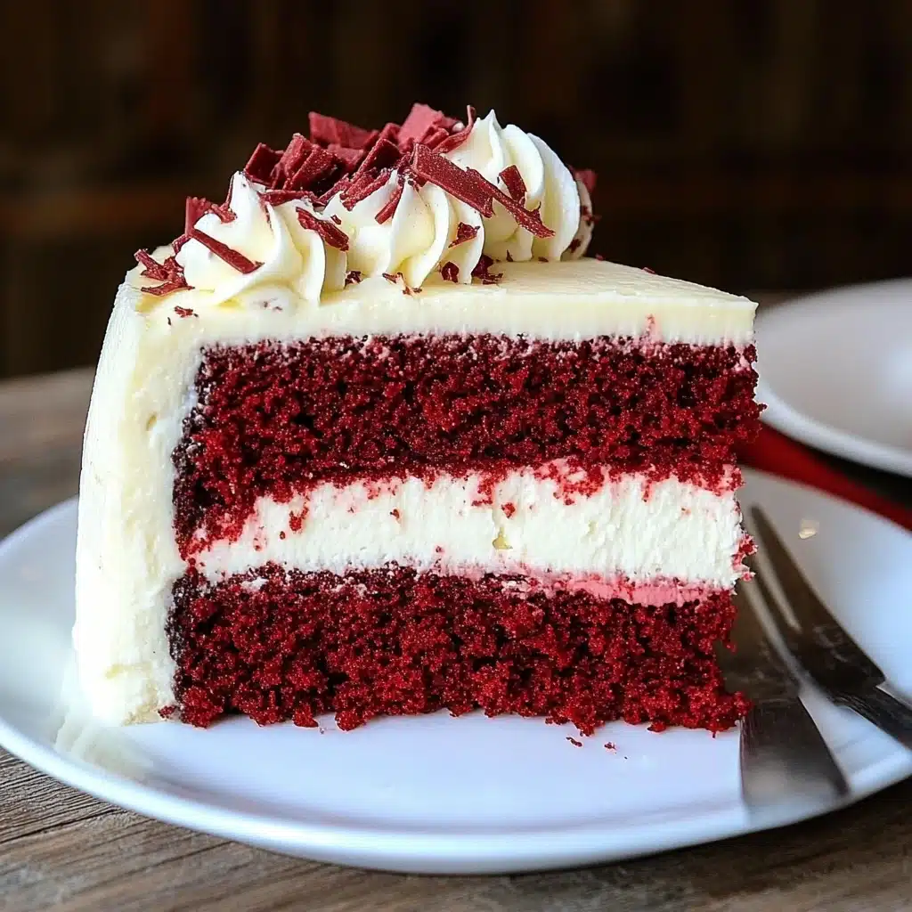 red velvet cheesecake recipe with decadent creamy on the top and bottom layer