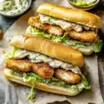 grilled chicken caesar sandwiches with lettuce and mayonnaise
