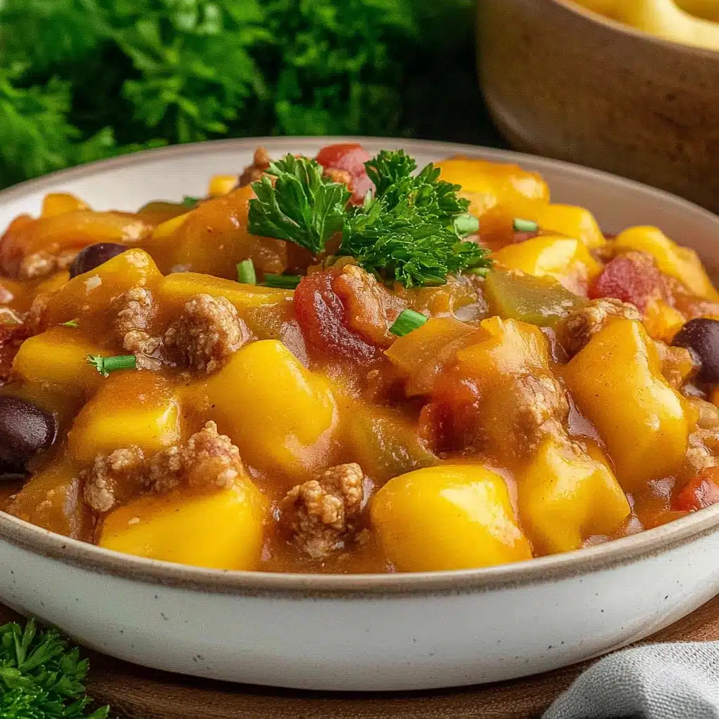two pictures showing the different types of food in each dish, including meat and potatoes