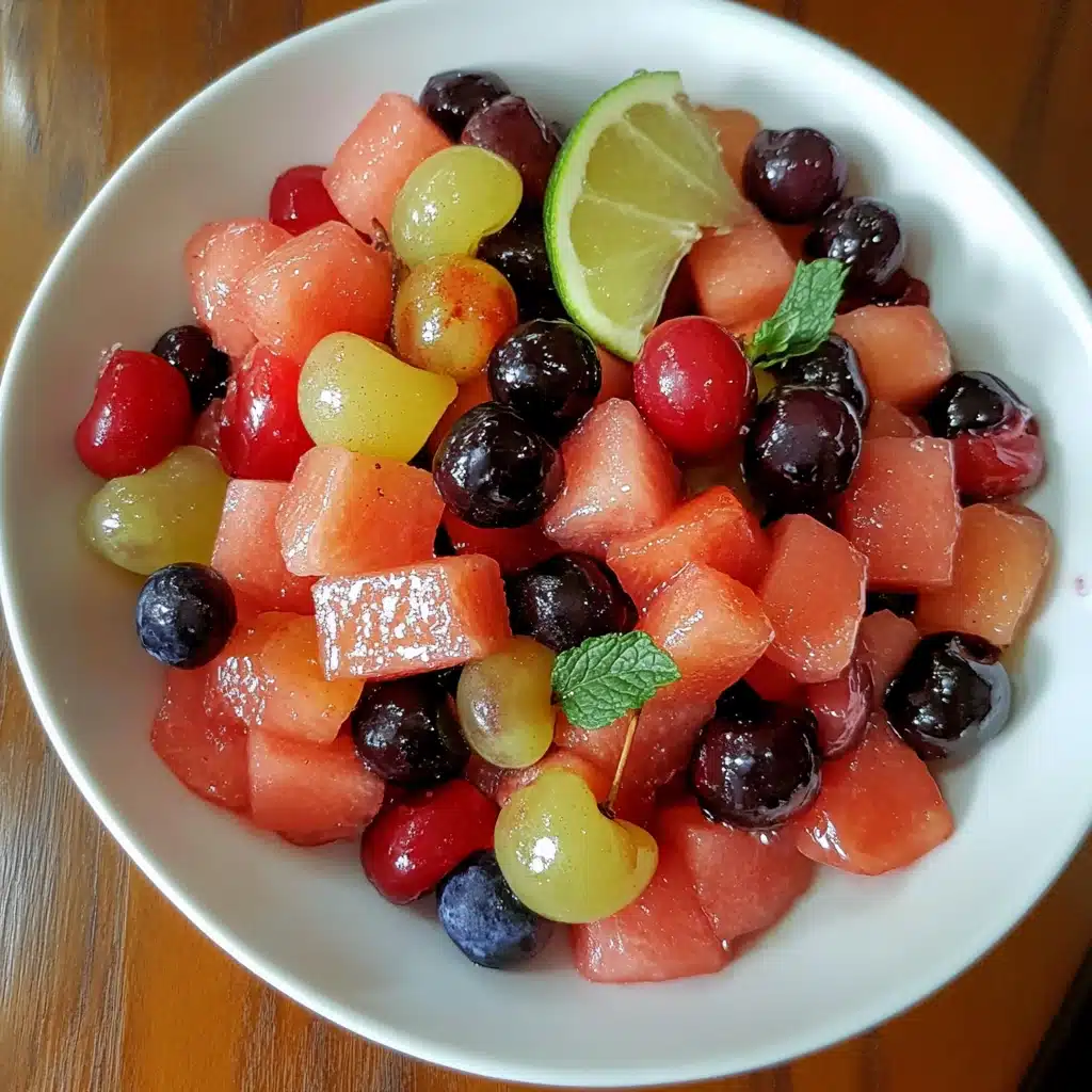 a plate topped with strawberries and mint