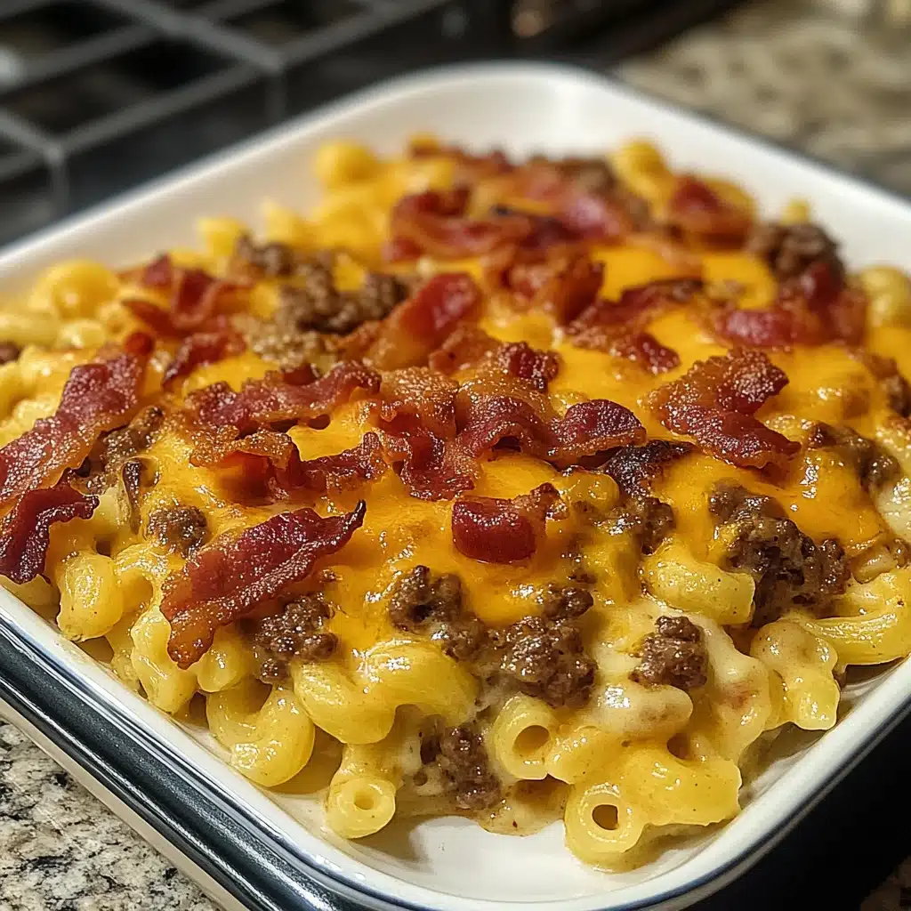 a casserole dish with meat and cheese in it