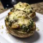 the best mushroom stuffed potatoes with cheese and herbs