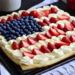 a slice of patriotic pie on a plate