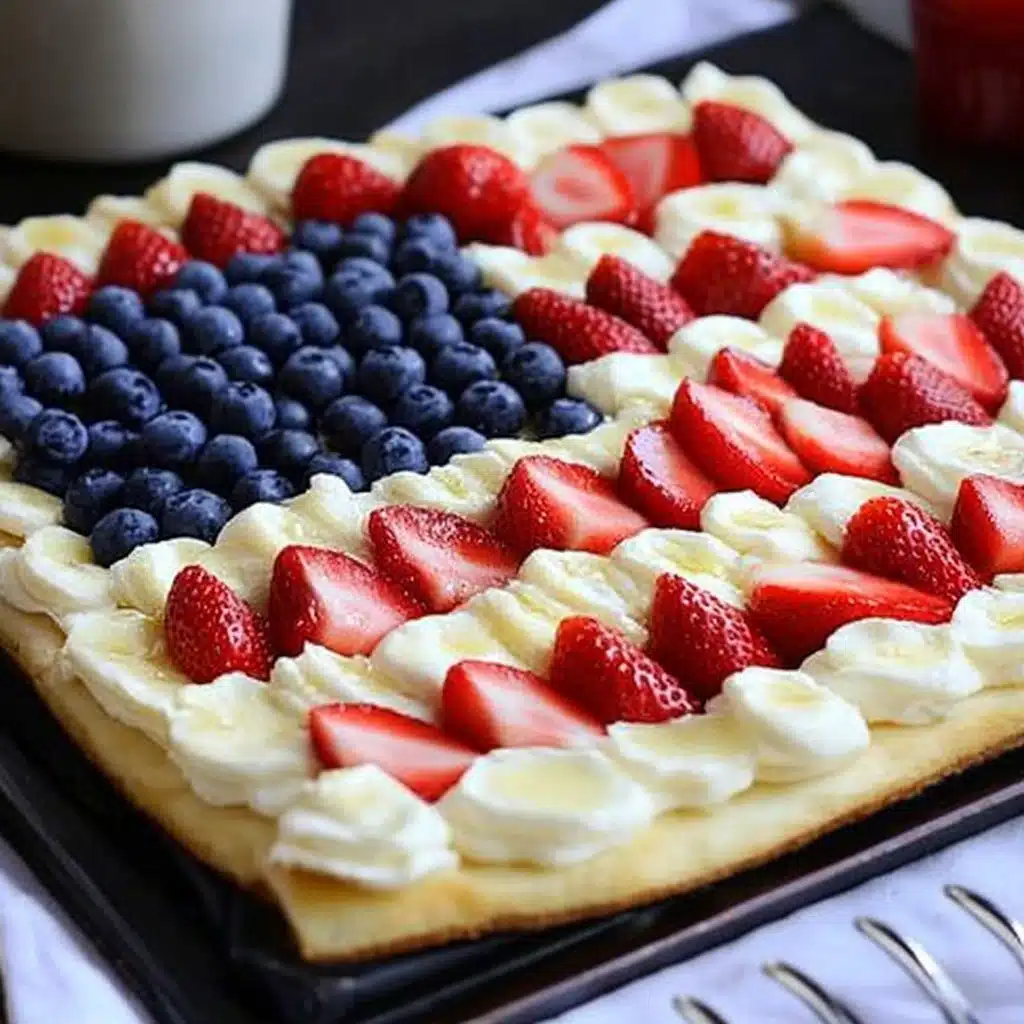a slice of patriotic pie on a plate