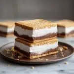 easy frozen s'mores recipe with chocolate and marshmallows on top