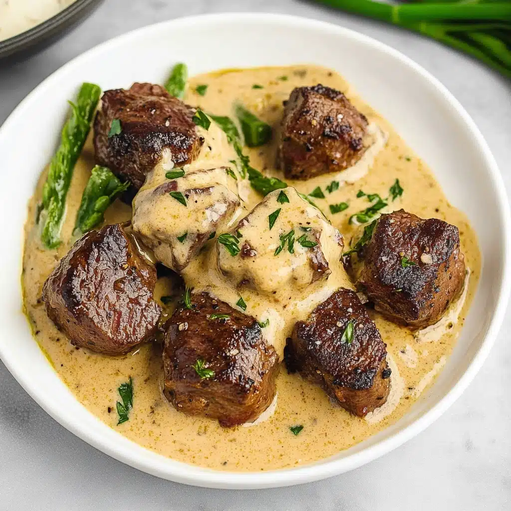 a white plate topped with meat covered in gravy and garnished with parsley