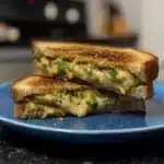 the grilled cheese sandwich with bacon and melted cheese