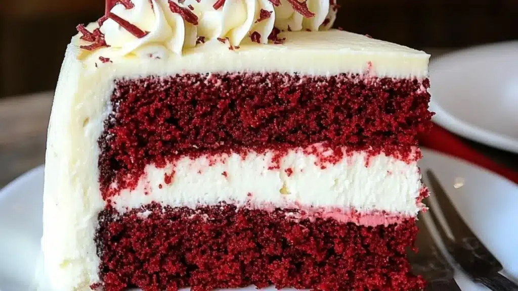 red velvet cheesecake recipe with decadent creamy on the top and bottom layer
