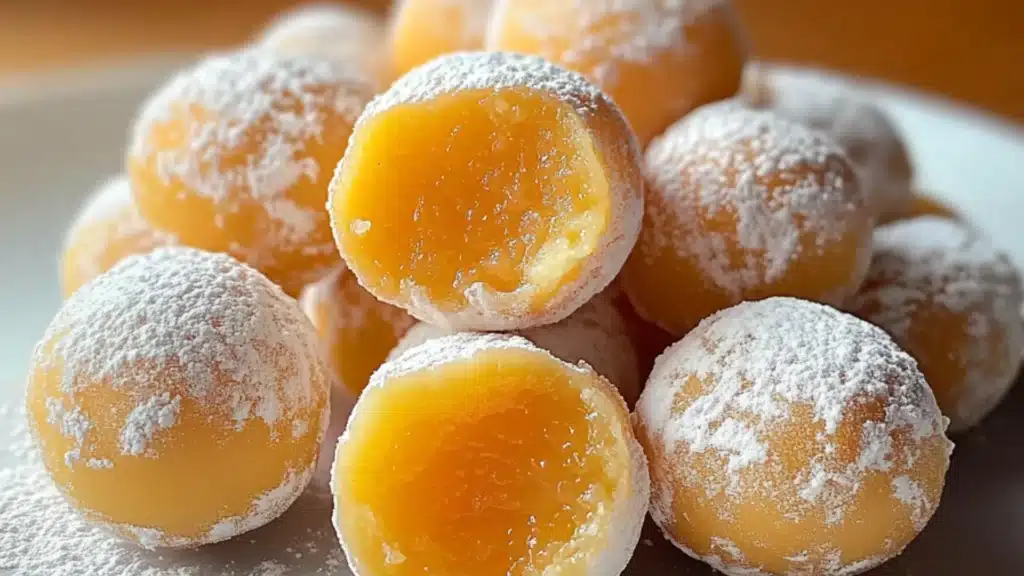 no bake orange creamsice truffles on a plate