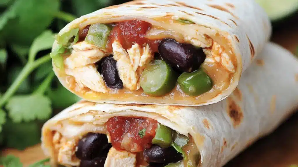 Easy Dinner Recipes Your Family will Love: Seven Layer Chicken Burritos