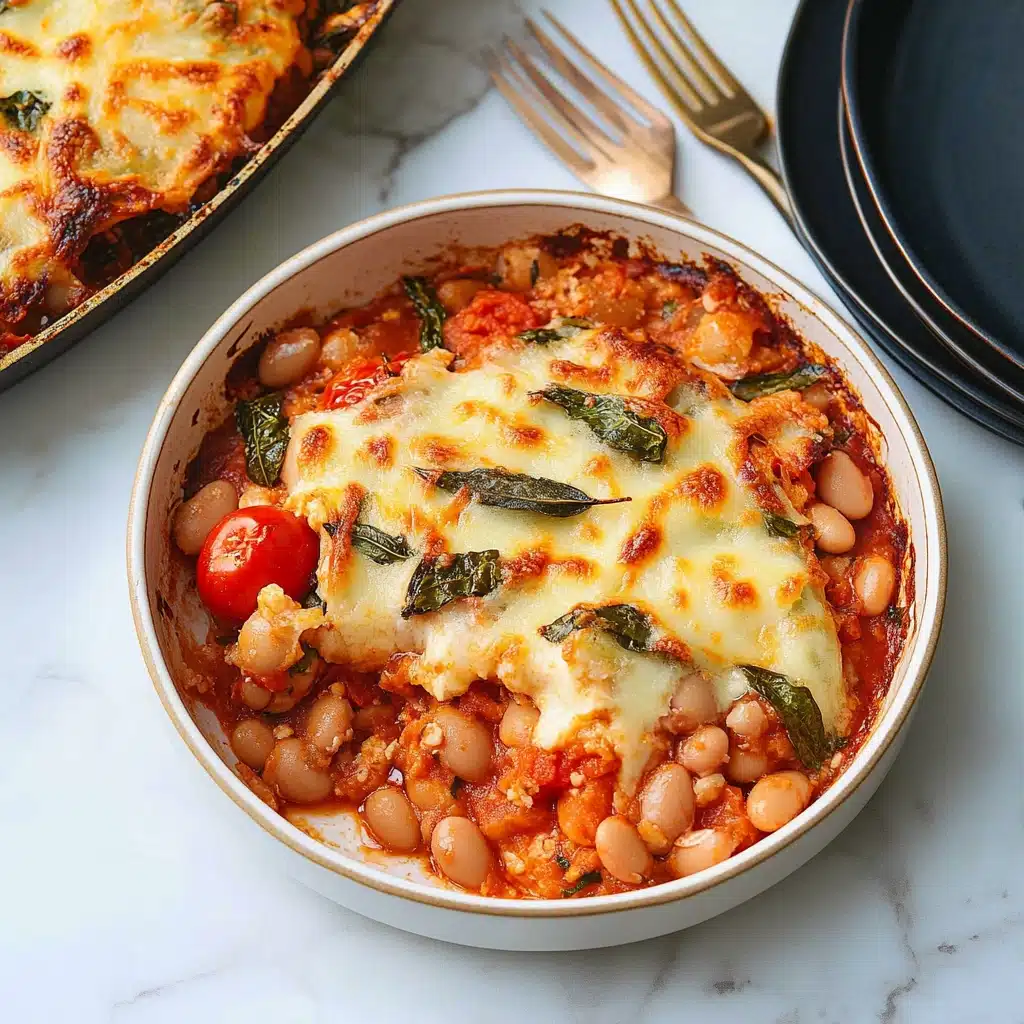 Cheesy White Bean Tomato Bake