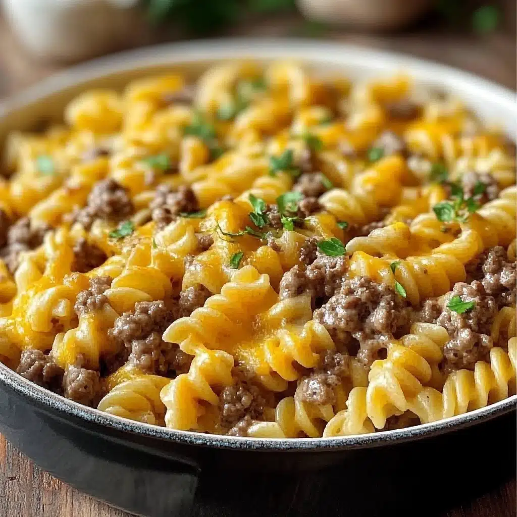 Cheeseburger Alfredo Pasta