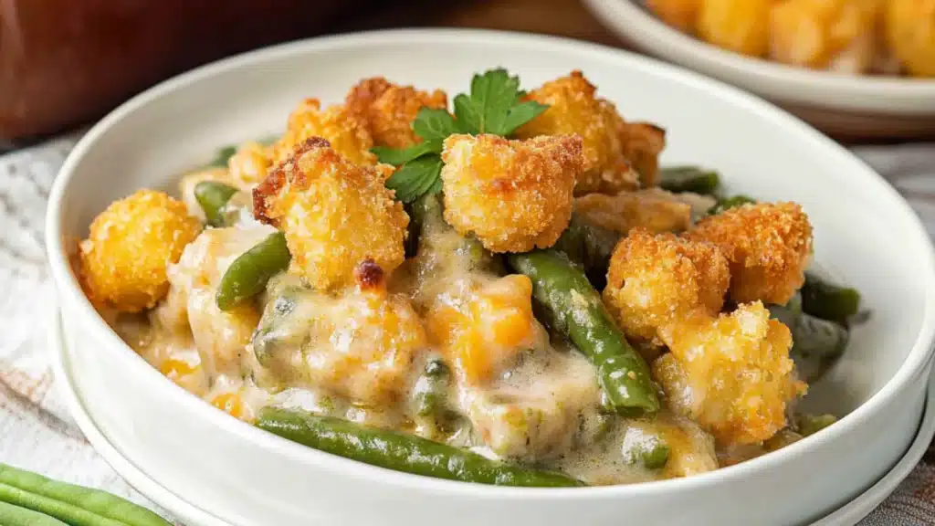 Green Bean Casserole with Tater Tots