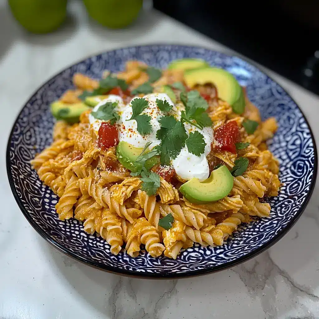 Slow Cooker Chicken Enchilada Pasta