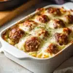 a casserole dish with cheese being lifted from it
