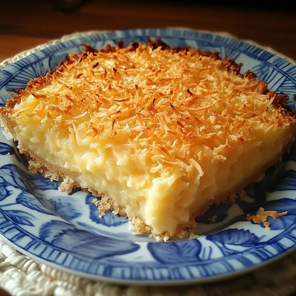 Coconut Magic Custard Pie